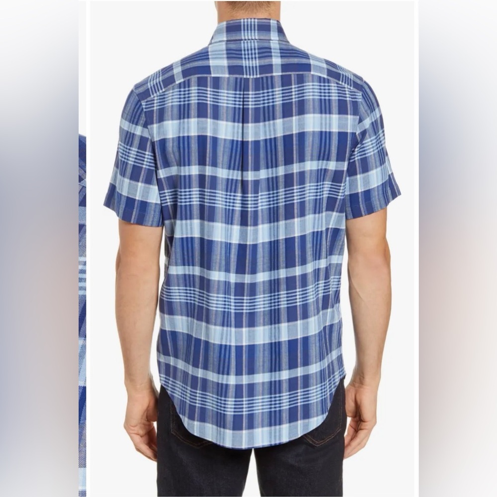 Vineyard Vines Tucker Classic Fit Plaid Short Sleeve Button-Down Shirt Sz L - Picture 2 of 6